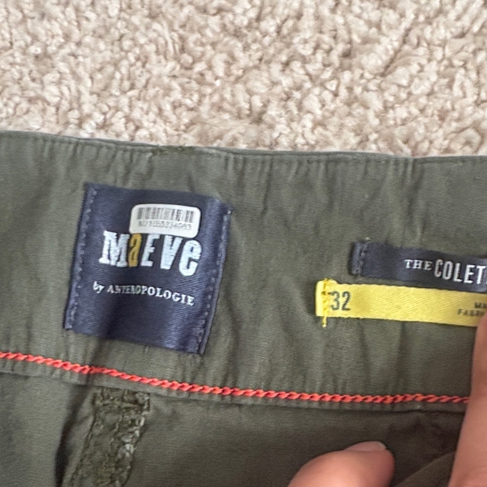 Maeve Anthropologie Olive Green Chinos - Picture 2 of 9